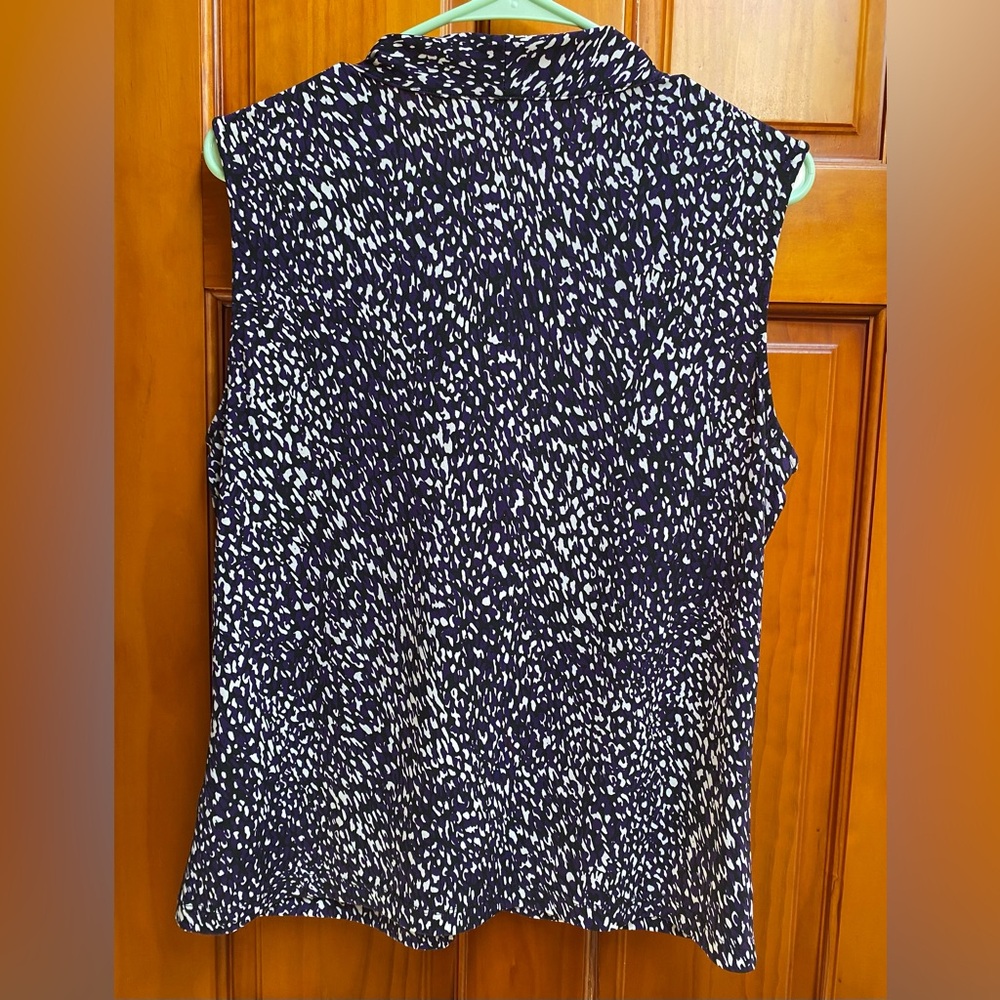 Calvin Klein CK Women's Geometric Twist Knot V-Neck Sleeveless Top L 12-14 - Picture 8 of 15